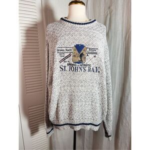 St. John's Bay | Women’s | Sweaters | L | Vintage Thick Knitted Textured White N